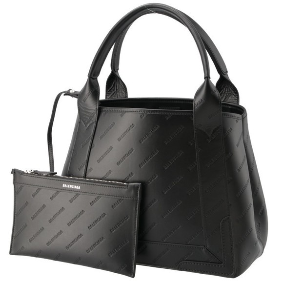 BALENCIAGA Tote Bag S NAVY CABAS Navy Hippo Shoulder Bag - Picture 2 of 10